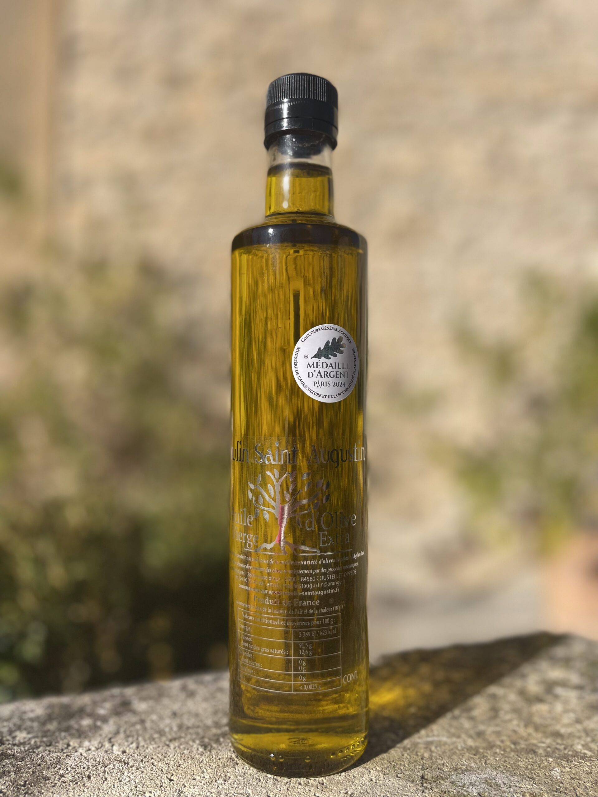 BOUTEILLE D’GUILE D’OLIVE DOMAINE DU MOULIN SAINT AUGUSTIN